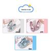 Princess Girls' Sequined High Heels - Soft, Non-Slip Leather Shoes for Spring and Autumn