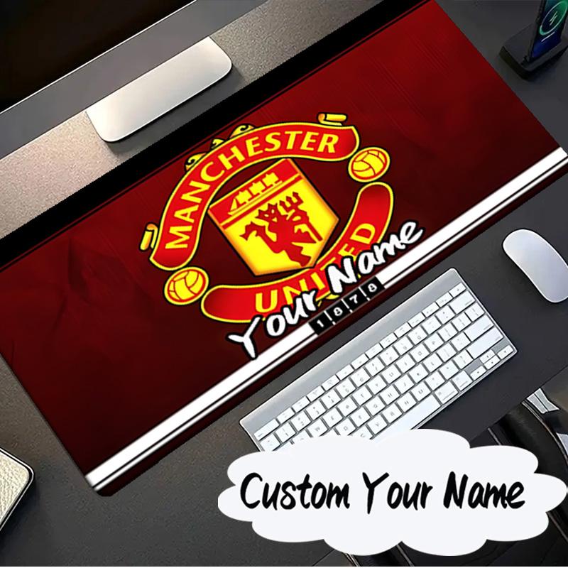 Custom Name Mouse pad Manchester Crest Mouse pad, Gaming Mouse Pad, keyboard pad, Desk Decor for computer notebook Fan Birthday Gift