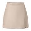 Women's Faux Leather Skirts High Waisted Skort Shorts With Side Slit Sexy Bodycon Mini Skirts for Women Work Casual Stretch PU A-Line Short Skirt