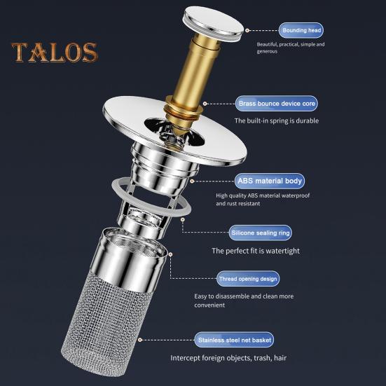 3/6 шт. Выдвижной сливной фильтр для раковины, заглушка для раковины из нержавеющей стали, корзина для фильтра, улавливатель волос, антиблокировочная корзина для фильтра