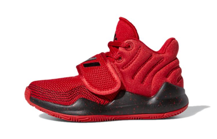Adidas Deep Threat C Mid top Vintage Basketball Shoes Red Children Aged 3 7 Years Old FZ1483