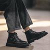 Модные мужские повседневные вечерние выпускные платья оригинальные кожаные ботинки дизайнерские туфли на платформе ковбойские ботильоны классные весенне-осенние короткие ботинки