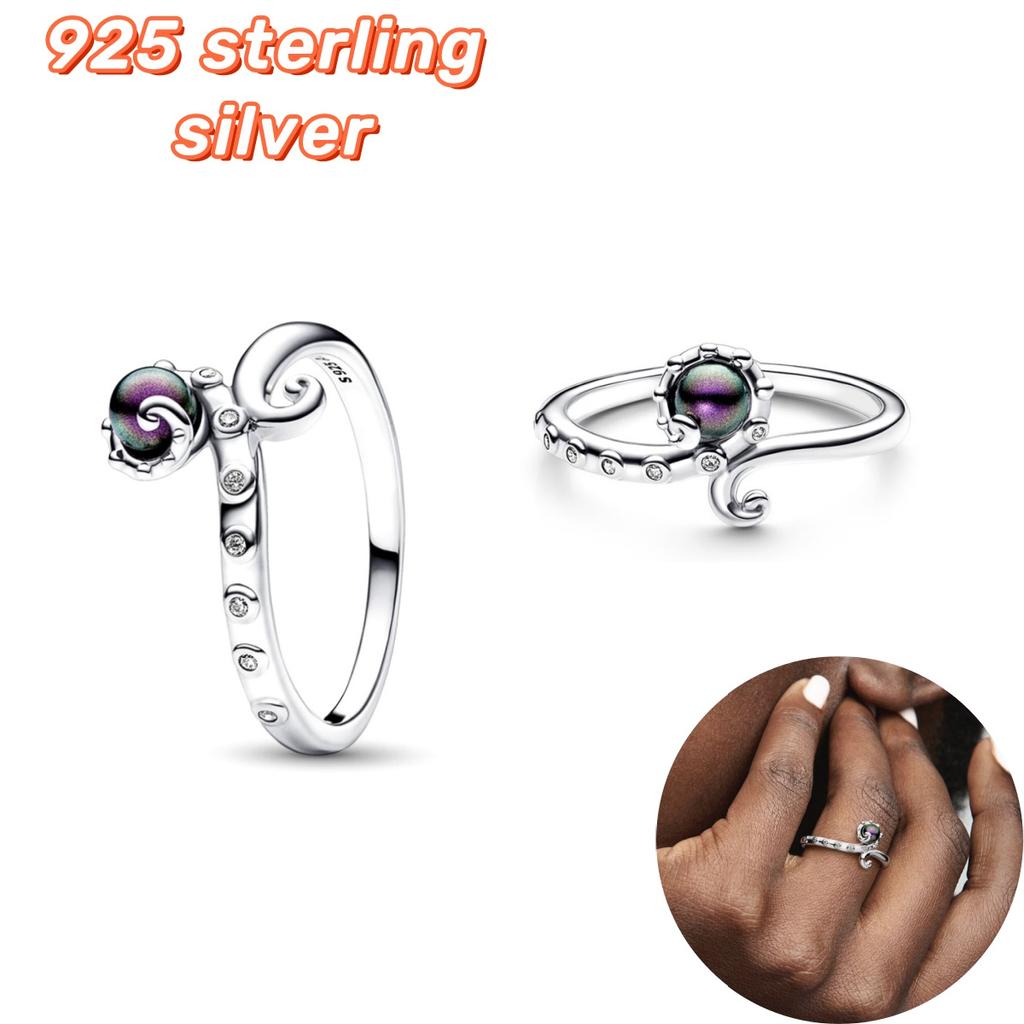 Серебряное кольцо SS925 с искрящимся небесным солнцем, кольца с двойным сердцем для женщин, брендовые ювелирные изделия, подарки