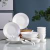 Цзиндэчжэньский набор столовой посуды из чистого белого фарфора