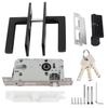 Алюминиевый замок для двери спальни Space Home Security Bedroom Handle Lock с ключами Screw Black