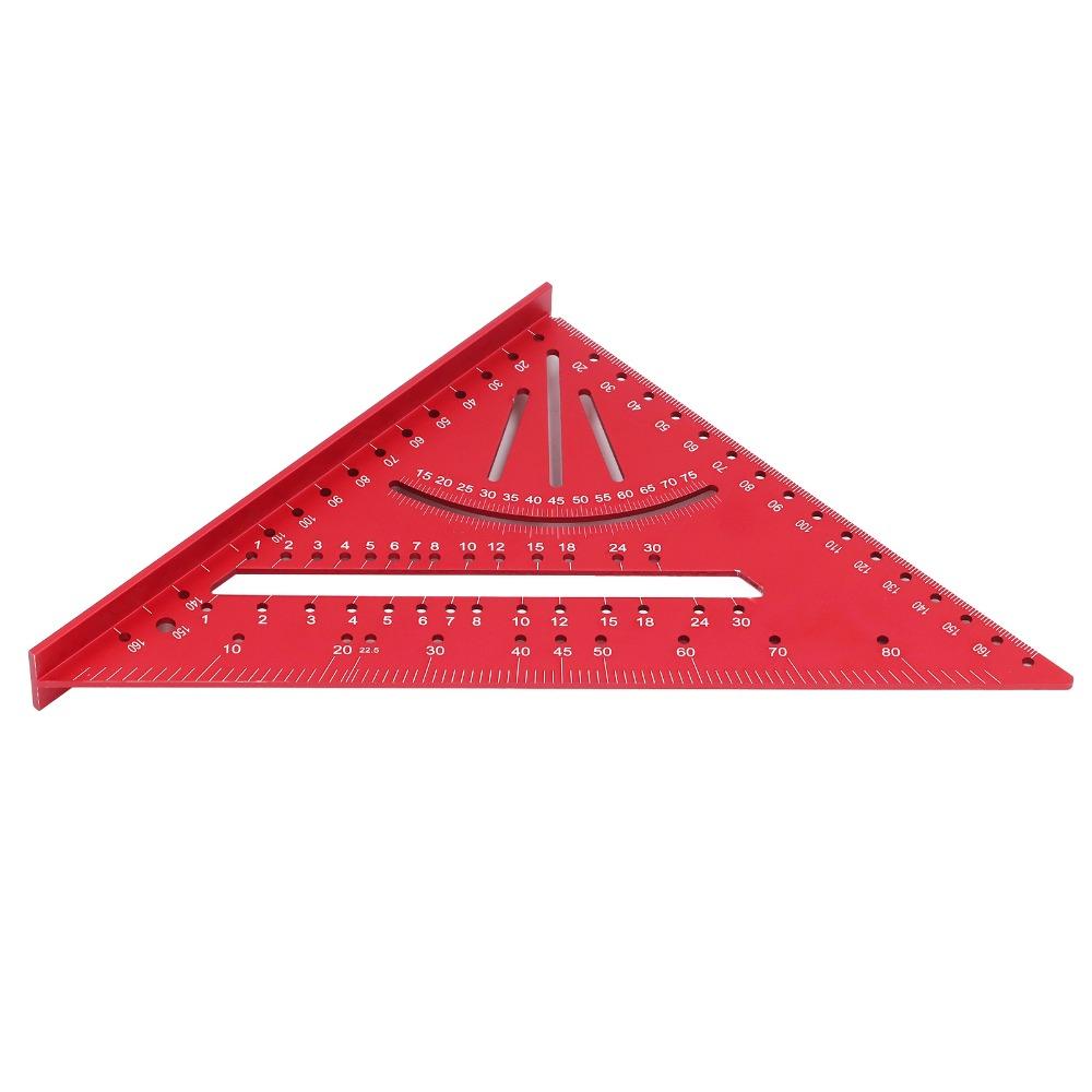 Clear Scales Aluminum Triangle Ruler 90° Right Angle Multi Angle Tool Angle Ruler Measuring