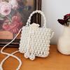 Spring Beaded Retro Fashion Sweet Pearl Hand Strap Personality Trend Shoulder Personality Messenger Women's Bag