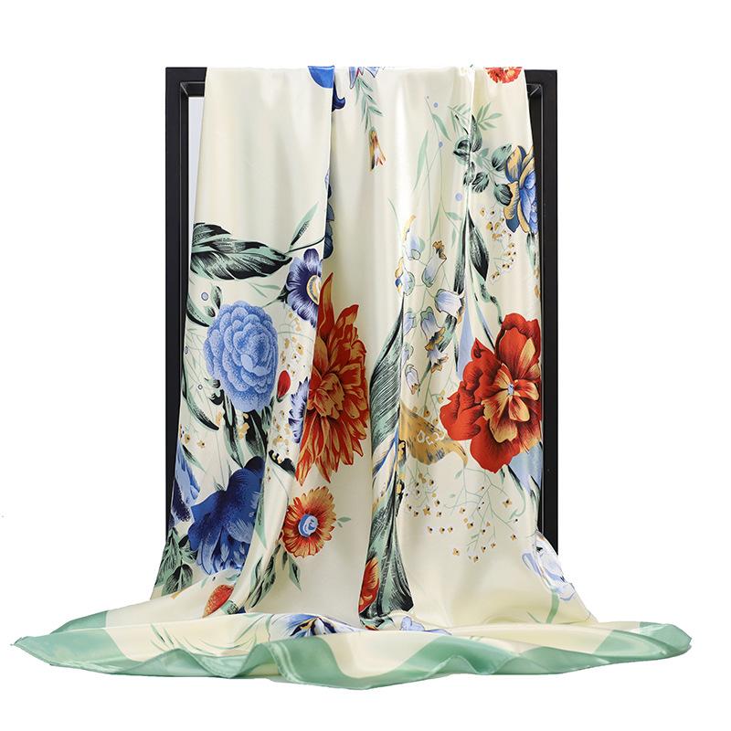 High-quality Luxurious Silk Scarves Headband Scarfs Neck Scarf For Women Chain Silk Scarf Women's Decorative Shawl