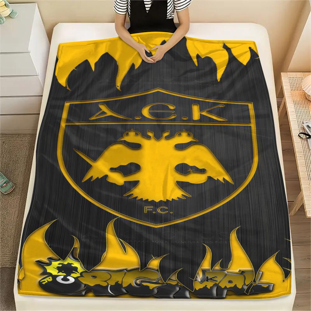 AEK Athens F.C  FlAannel Blanket, High quality Comfortable for All Seasons, Home Decor, Warmth and Comfort