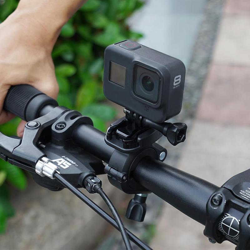 Motorcycle Handlebar Mount Action Camera Bike Pole Clamp Support for 0.35 To 1.4 Inch Diameter Tube Gopro Insta360 Bracket