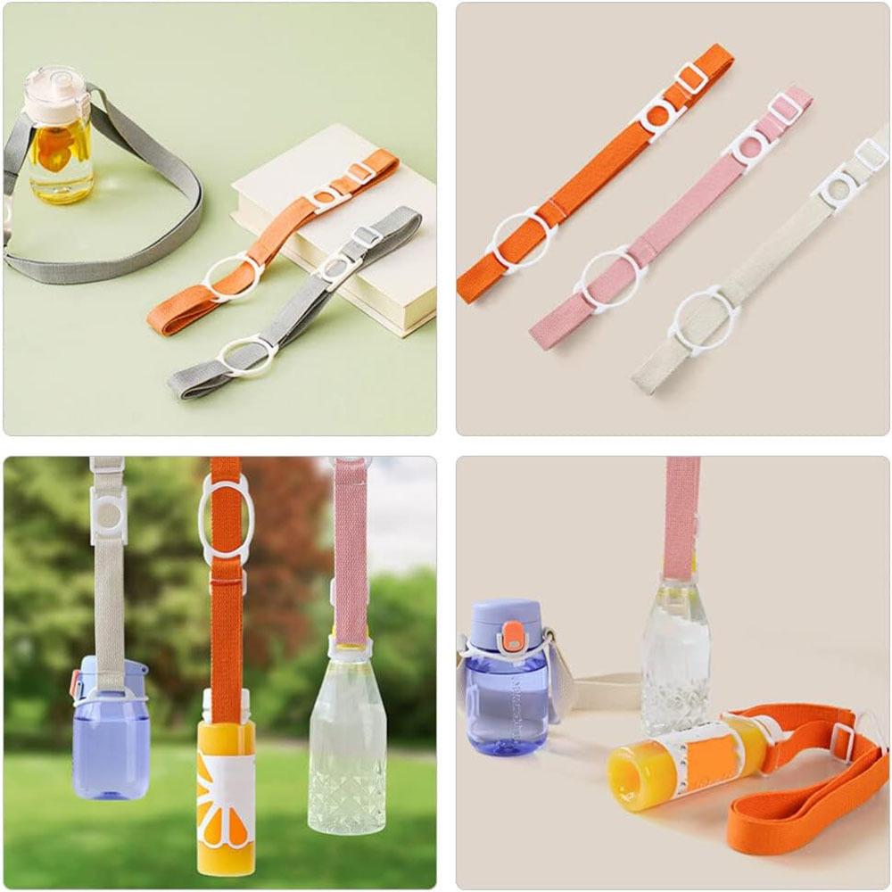 Children's Portable 2-in-1 Water Bottle with Lanyard Hook - Cotton & Polyester Cross-Body Design