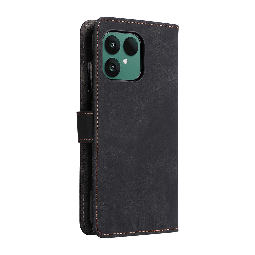 Для Fairphone 6 Чехол-кошелек с RFID-защитой из ПУ кожи Чехол для телефона Подставка с ремешком