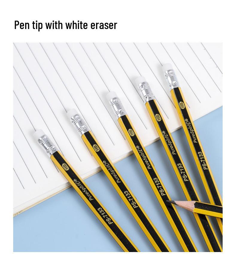 12-Piece HB Pencils with Erasers – Smooth Writing for Primary Students