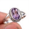 Natural Pink Amethyst Gemstone 925 Solid Sterling Silver Jewelry Ring S.8 H2y89