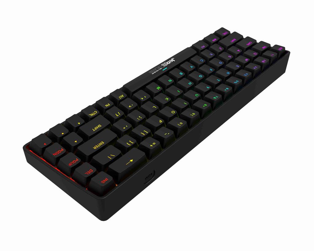 Jedel 68 Keys Wired Magnetic Switch RGB Lighting Mechanical Keyboard All Keys Anti-ghost Programmable Gaming Keyboard USB Type