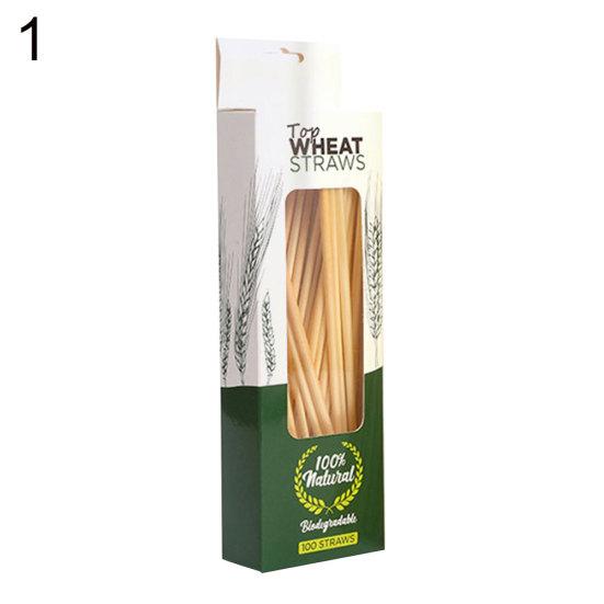 100 шт., биоразлагаемые одноразовые соломинки для бара и кухни, посуда для напитков