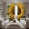2 шт. HD солнце и подсолнух декоративная занавеска Желтая цифровая печать занавеска украшение дома стиль украшение гостиная спальня
