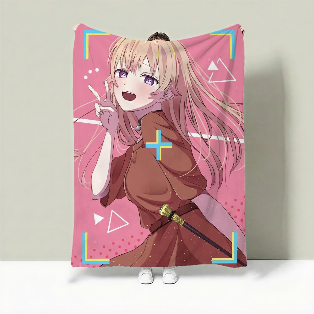 Anime W-Witch Watch Throw Lightweight 240g Flannel Blanket Soft Skin-friendly for Summer Cooling