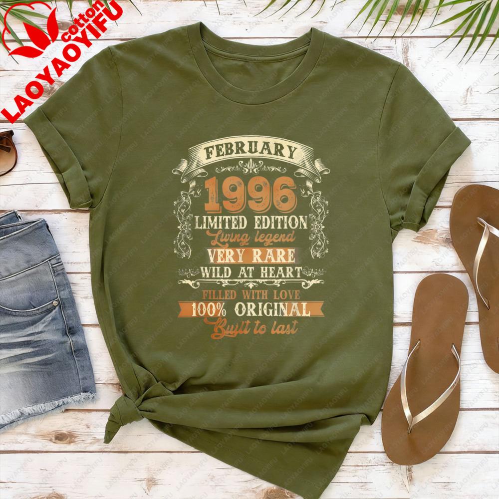 1996 Birthday Legend Women TShirt Cotton Short Sleeve Casual Fashion Summer Top Birthday Party Gift for The 30th Birthday