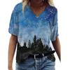 Модная Свободная Сексуальная Футболка с V-образным вырезом и короткими рукавами Летний Трендовый Брендовый Элегантный Топ для Молодых Женщин Рубашка