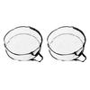 Wreath Storage Container Transparent Round Storage Bag Black Edge PVC Heavy Duty Storage Bag2PCS