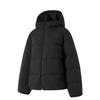 LiNing Sports Lifestyle Series Hooded Short Letter Print Long Sleeve Zipper Down Jacket Women Jackets Black AYMU040-4
