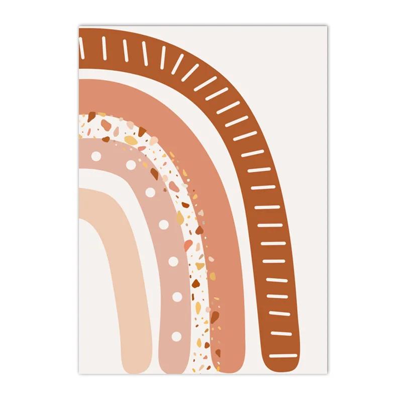 Бохо Радуга Облако Луна Солнце Сердце Постеры и Принты Скандинавское Искусство для Стен Детской Комнаты Картины Декор Дома Холст