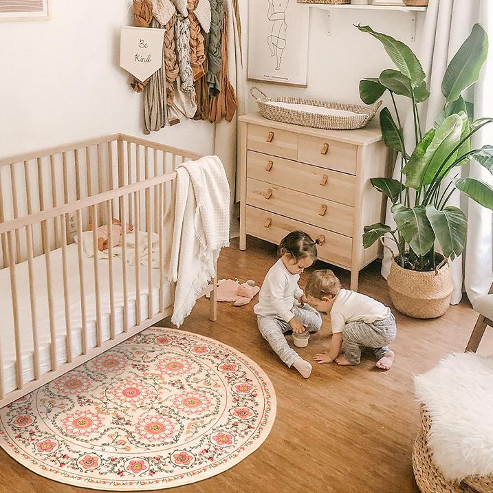 Декор гостиной в марокканском стиле Круглый ковер Ковры большой площади для спальни Дома Кресло-качалка Напольный коврик Моющийся ковер для гостиной