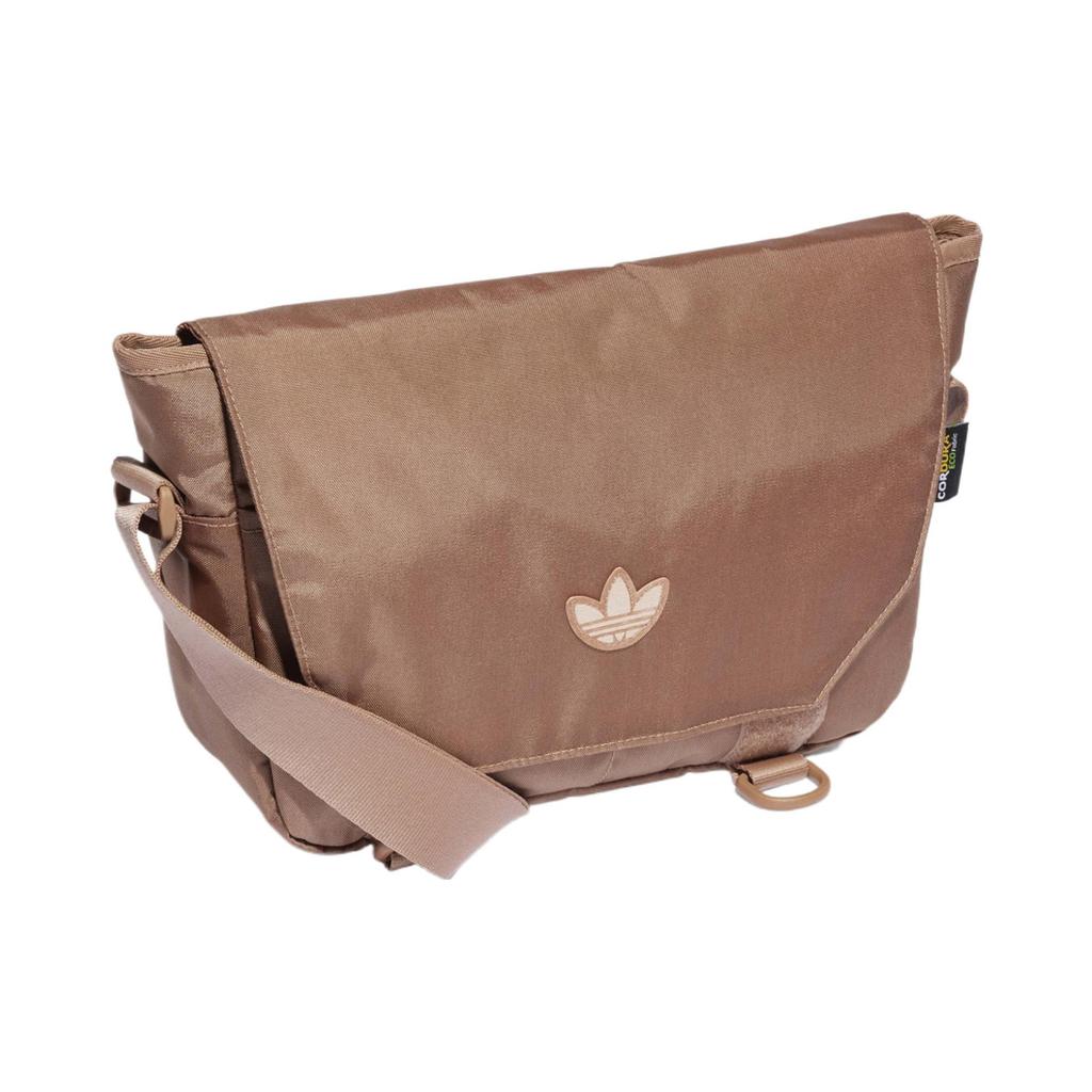New Adidas Originals Recycled Nylon Messenger Bag Shoulder Bag Crossbody Bag Unisex Earth Brown IB9345