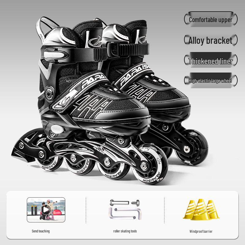 Роликовые коньки Xiaozhuangyuan 301 Flash для начинающих - Взрослые и детские однорядные коньки