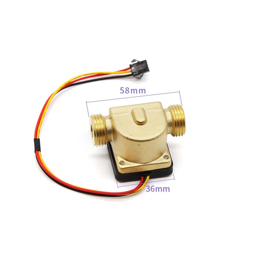 4 Inch Copper Water Flow Sensor DN15 G1/2 External Thread For Water Heater With
