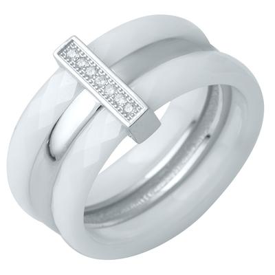 Серебряное кольцо с керамикой (0481791) 6.43 гр. 925 пробы