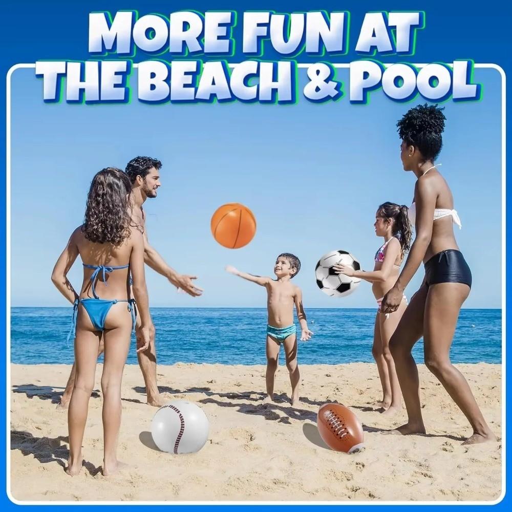 1PC Beach Football Balls Rugby Style Pool Float Balls Portable Inflatable Sports Balls Beach Games