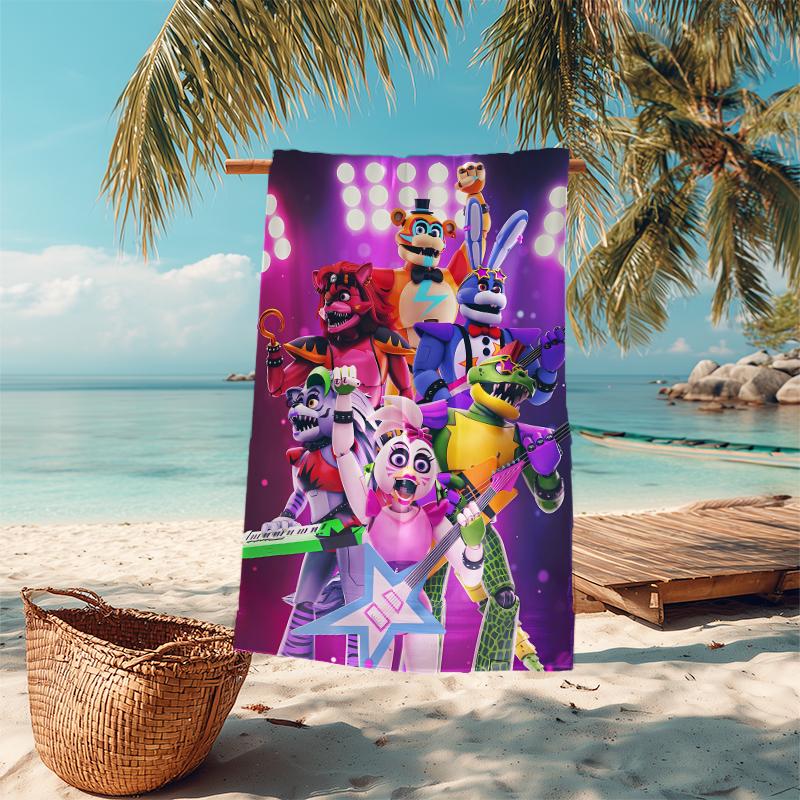 1Pc Five Nights Freddy'S Beach Towel Microfiber Beach Towel Thin Absorbent For Beach Swimming Yoga Bath Sports 0917218