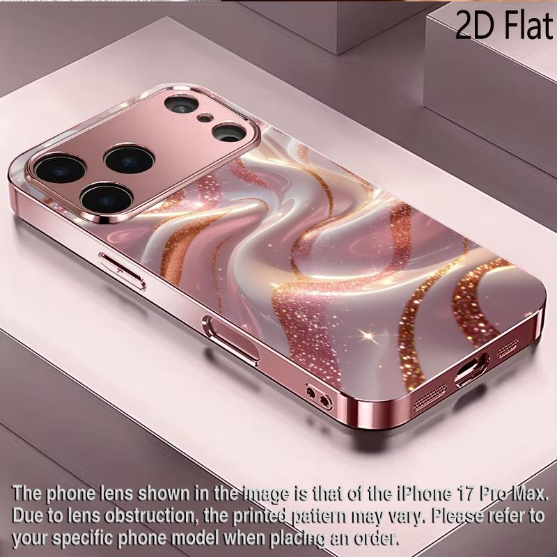 OldSilk 2DПлоская Для iPhone17 18 16 15 14 13 12 11 Pro Max XS XR 8 7Plus Чехол для телефона Ударопрочный Защитная задняя крышка