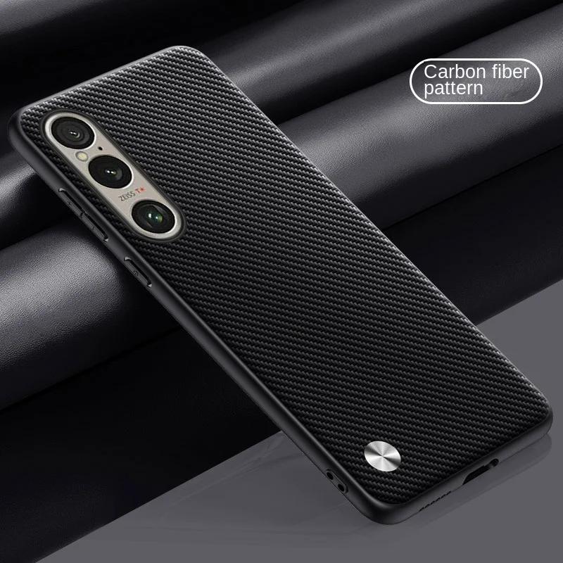 Простой противоударный чехол из искусственной кожи для Sony Xperia 10 VI 5 V 1 IV Матовый силиконовый мягкий бампер для Sony Xperia 1 VI 10 V 5 IV