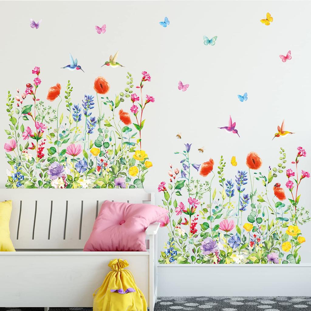DECOWALL Garden Flower Wall Sticker Decorate for or Room SG-2114 - Kindergarten, Nursery, Children's