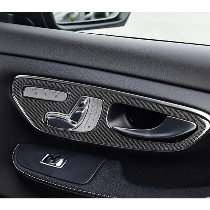 ABS углеродное волокно внутренняя молдинговая отделка оконного стекла подъемный переключатель блестки рамка для Mercedes Benz V class W447 V260