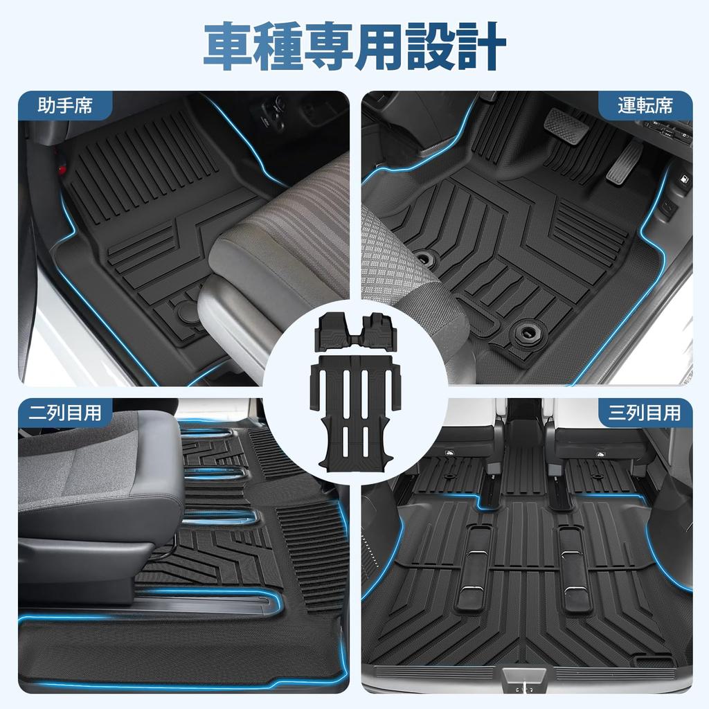 Котесото Honda New Freed Серия GT Коврики для пола FREED Второй коврик Freed GT Коврик в багажник FREED 3D Грязеотталкивающий Грузовой TPE Материал Водонепроницаемые Аксессуары