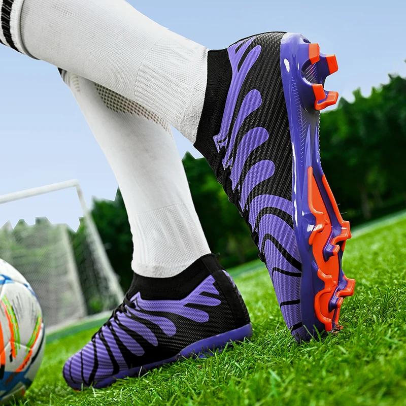 2024 Мужские футбольные бутсы большого размера Сверхлегкие футбольные бутсы для мальчиков Кроссовки Нескользящие футбольные бутсы AG/TF Ботильоны унисекс