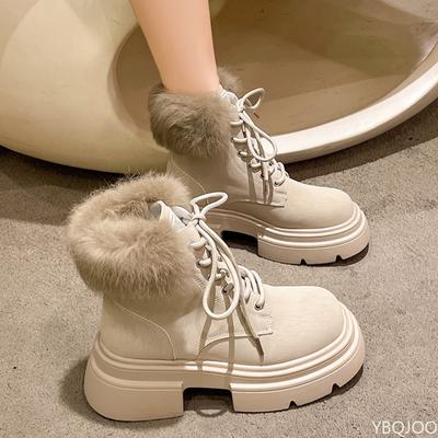 Модные универсальные новые осенне-зимние теплые женские хлопковые туфли повседневные удобные нескользящие с мягкой подошвой женские ботинки