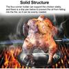Chicken Roaster,Stainless Steel Chicken Roaster Rack BBQ Roaster Rack Vertical Roaster Rack for Oven or Barbecue Grill Accessories(Silver)