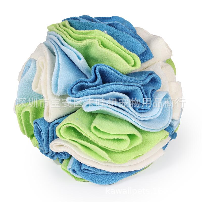 Colorful Soft Fleece Dog Snuffle Toy Snuffle Ball for Dogs Cats Smell Training Interactive Puzzle Hide and Seek Plush Dog Toy