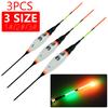 MUQZI спортивный аксессуар, 3 шт., светящийся светодиодный светильник, электронный вертикальный поплавок для ночной рыбалки, поплавок-буй