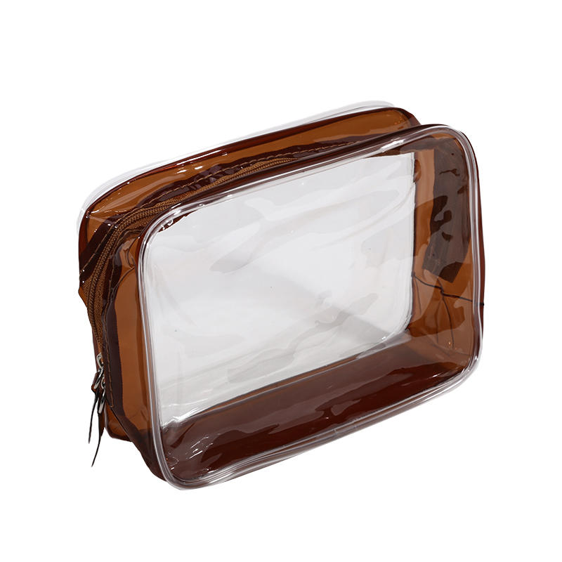 1pc PVC Makeup Bag Transparent Waterproof Large Capacity Cosmetics Travel Storage Bag In Plastic Zipper Toilet Bag