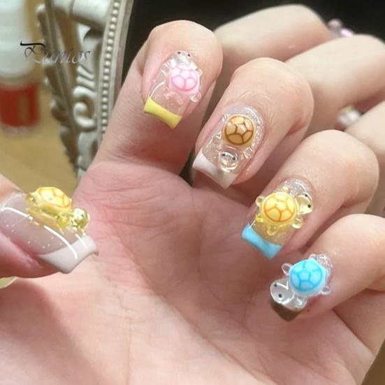 100 шт. Мини-фигурки черепах, светящиеся в темноте, украшения в виде черепах, миниатюрные статуи черепах для декора сада фей, поделки своими руками, микроландшафтный дизайн