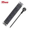 Сетевой фильтр TOWE PDU, 16А, 4 розетки, кабель 1 м