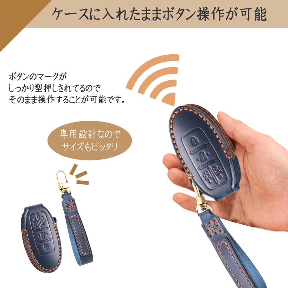 [KOKATO] Чехол для смарт-ключа из натуральной кожи Mitsubishi Delica Mini B34A B35A B37A B38A Ключ