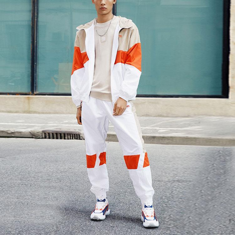 Li Ning Sports Fashion Series водонепроницаемая цветная свободная спортивная куртка мужская куртка стандарт-белый AFDR027-1