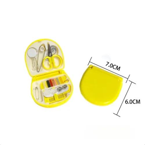 Portable Handheld Sewing Kit, Mini Travel Sewing Machine with Threads, Needles, Buttons for Emergency Clothing Repairs, Home
